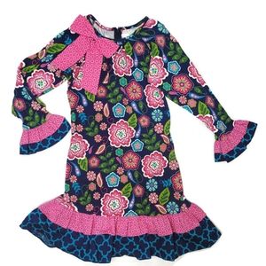 Jumping fences floral ruffle paisley bow dress 14